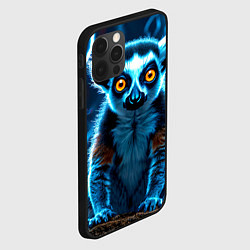 Чехол для iPhone 12 Pro Max Лемур и удар молнии, цвет: 3D-черный — фото 2