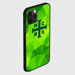 Чехол для iPhone 12 Pro Max My Chemical Romance green poly, цвет: 3D-черный — фото 2