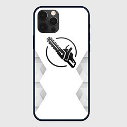 Чехол для iPhone 12 Pro Max Chainsaw Man white poly, цвет: 3D-черный