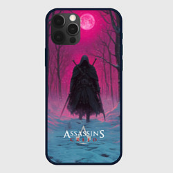 Чехол для iPhone 12 Pro Max Assassins Creed воин в закате, цвет: 3D-черный