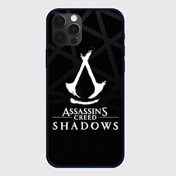 Чехол для iPhone 12 Pro Max Assassins creed shadows - монохромный, цвет: 3D-черный