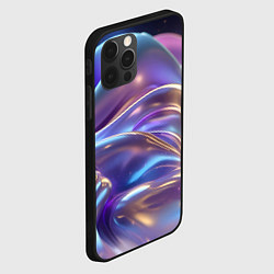 Чехол для iPhone 12 Pro Max Волны космические, цвет: 3D-черный — фото 2