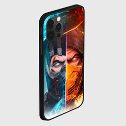 Чехол для iPhone 12 Pro Max Mortal Kombat - Саб-зиро и Скорпион, цвет: 3D-черный — фото 2