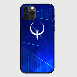 Чехол для iPhone 12 Pro Max Quake blue poly, цвет: 3D-черный