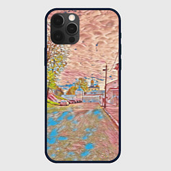 Чехол для iPhone 12 Pro Max Старый город, цвет: 3D-черный