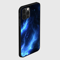 Чехол для iPhone 12 Pro Max Синий абстрактный огонь, цвет: 3D-черный — фото 2