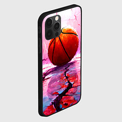 Чехол для iPhone 12 Pro Max Баскетбольный мяч у розовой стены, цвет: 3D-черный — фото 2