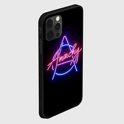 Чехол для iPhone 12 Pro Max Анархия - неоновое свечение, цвет: 3D-черный — фото 2