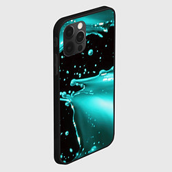 Чехол для iPhone 12 Pro Max Разрыв голубой краски, цвет: 3D-черный — фото 2