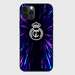 Чехол для iPhone 12 Pro Max Real Madrid neon energy, цвет: 3D-черный