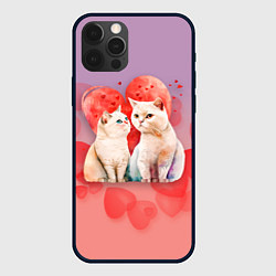 Чехол для iPhone 12 Pro Max Мурчащая любовь, цвет: 3D-черный