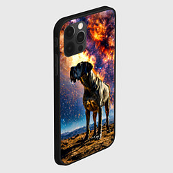 Чехол для iPhone 12 Pro Max Немецкий дог и космическое небо, цвет: 3D-черный — фото 2