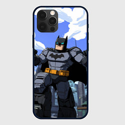 Чехол для iPhone 12 Pro Max Робот Бэтмен, цвет: 3D-черный