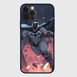 Чехол для iPhone 12 Pro Max Полет Бэтмена, цвет: 3D-черный