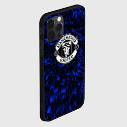 Чехол для iPhone 12 Pro Max Manchester United blue energy, цвет: 3D-черный — фото 2