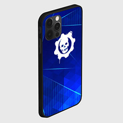 Чехол для iPhone 12 Pro Max Gears of War blue poly, цвет: 3D-черный — фото 2