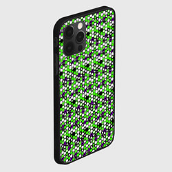 Чехол для iPhone 12 Pro Max Киберпанк шестиугольники зелёные, цвет: 3D-черный — фото 2