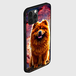 Чехол для iPhone 12 Pro Max Чау-чау в космосе, цвет: 3D-черный — фото 2