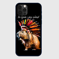 Чехол для iPhone 12 Pro Max Все дуреют с этих индейцев, цвет: 3D-черный