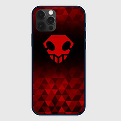 Чехол для iPhone 12 Pro Max Bleach red poly, цвет: 3D-черный