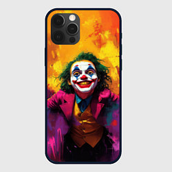 Чехол для iPhone 12 Pro Max Радостный Джокер в краске, цвет: 3D-черный
