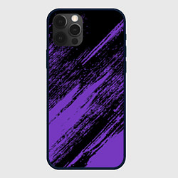 Чехол для iPhone 12 Pro Max The color is purple and black, цвет: 3D-черный