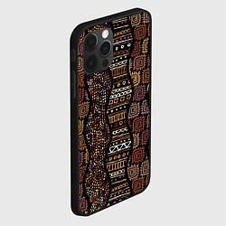 Чехол для iPhone 12 Pro Max Африканский орнамент этнический, цвет: 3D-черный — фото 2
