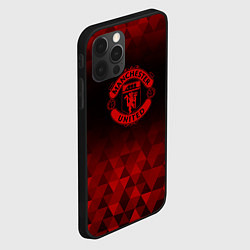 Чехол для iPhone 12 Pro Max Manchester United red poly, цвет: 3D-черный — фото 2