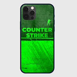 Чехол для iPhone 12 Pro Max Counter Strike - green gradient посередине, цвет: 3D-черный
