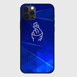 Чехол для iPhone 12 Pro Max K Pop blue poly, цвет: 3D-черный