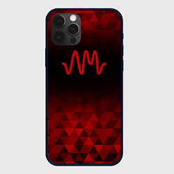 Чехол для iPhone 12 Pro Max Arctic Monkeys red poly, цвет: 3D-черный