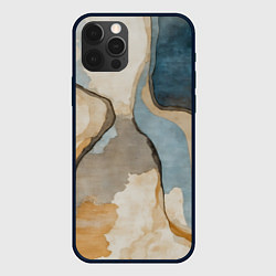 Чехол для iPhone 12 Pro Max Абстракция с песком и водой, цвет: 3D-черный