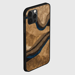Чехол для iPhone 12 Pro Max Песочная абстракция, цвет: 3D-черный — фото 2