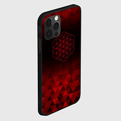 Чехол для iPhone 12 Pro Max Coldplay red poly, цвет: 3D-черный — фото 2
