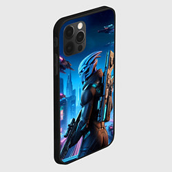 Чехол для iPhone 12 Pro Max Mass Effect - neon glow fantastic, цвет: 3D-черный — фото 2