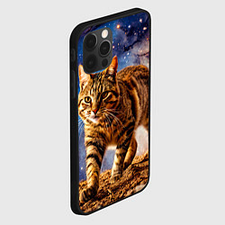Чехол для iPhone 12 Pro Max Пиксибоб в космосе, цвет: 3D-черный — фото 2