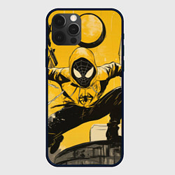 Чехол для iPhone 12 Pro Max Черный человек-паук, цвет: 3D-черный