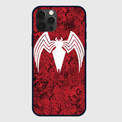Чехол для iPhone 12 Pro Max Знак венома на красном, цвет: 3D-черный