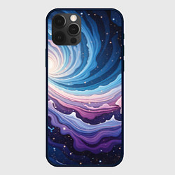 Чехол для iPhone 12 Pro Max Космическая волна, цвет: 3D-черный
