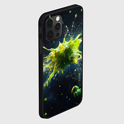 Чехол для iPhone 12 Pro Max Зеленая частица слизи, цвет: 3D-черный — фото 2