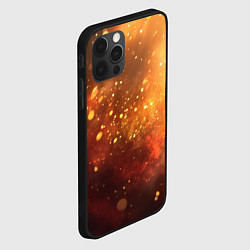 Чехол для iPhone 12 Pro Max Золотая блестящая текстура, цвет: 3D-черный — фото 2
