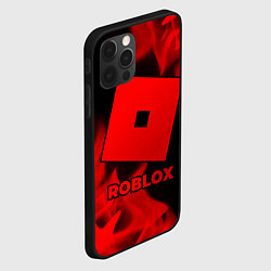 Чехол для iPhone 12 Pro Max Roblox - red gradient, цвет: 3D-черный — фото 2