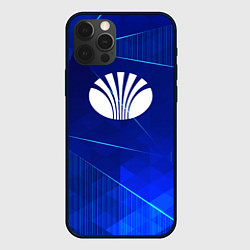Чехол для iPhone 12 Pro Max Daewoo blue poly, цвет: 3D-черный