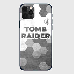 Чехол для iPhone 12 Pro Max Tomb Raider - white gradient посередине, цвет: 3D-черный