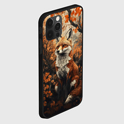 Чехол для iPhone 12 Pro Max Лис в лесной чаще, цвет: 3D-черный — фото 2