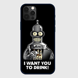 Чехол iPhone 12 Pro Max Бендер - я хочу с тобой выпить