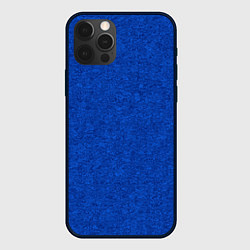 Чехол для iPhone 12 Pro Max Текстурный синий ультрамарин однотонный, цвет: 3D-черный