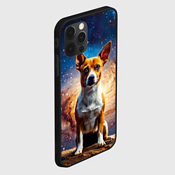 Чехол для iPhone 12 Pro Max Басенджи в космосе, цвет: 3D-черный — фото 2
