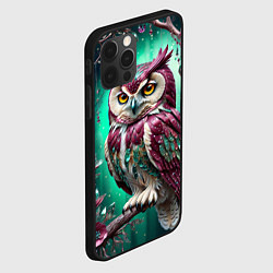 Чехол для iPhone 12 Pro Max Волшебная сова в самоцветном лесу, цвет: 3D-черный — фото 2