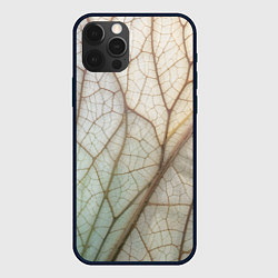 Чехол для iPhone 12 Pro Max Прожилки листика, цвет: 3D-черный